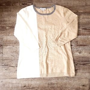 3/4 color block sweater